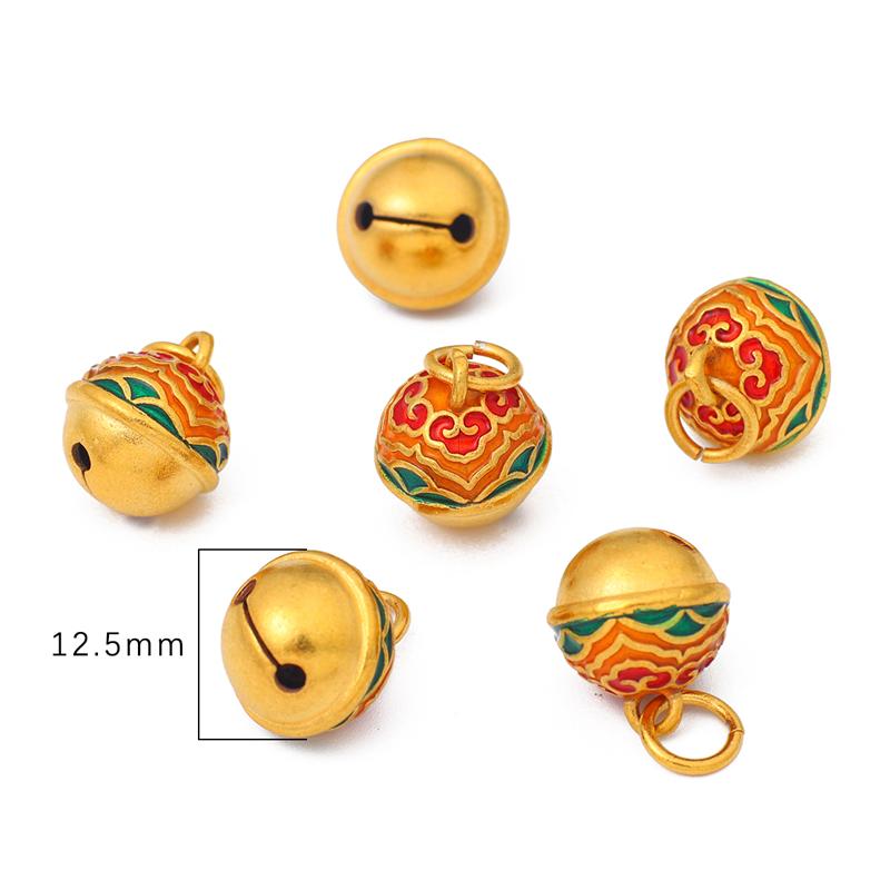 1Pc Enamel Color Sand Gold Copper Gold-plated Pendant For DIY Necklace Bracelet Earrings Jewelry Making Craft Accessories