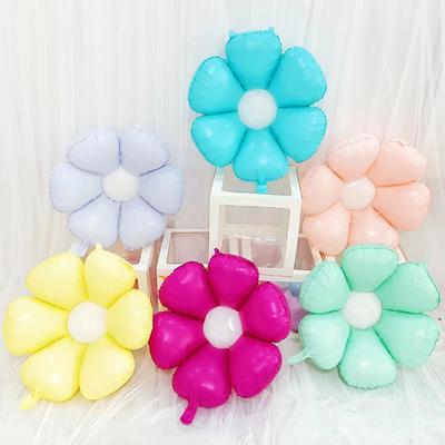 5Pcs/Set Candy Color Daisy Balloon Sun Flower Foil Balloons Photo Props Wedding Birthday Party Decorations