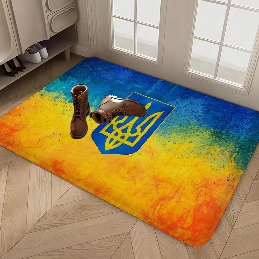 Ukraine Ukrainian Girl Flag Entrance Door Mat Nordic Style Bedroom Living Room Doormat Home Balcony Anti-Slip Modern Home Decor