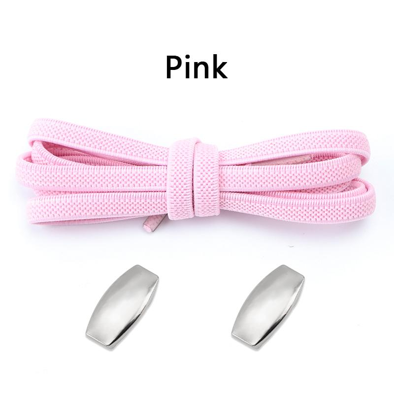 1Pair Elastic Laces Sneakers New Lock Flat Shoelaces Without ties Kids Adult No Tie Shoelace Rubber Bands Shoes Accessories