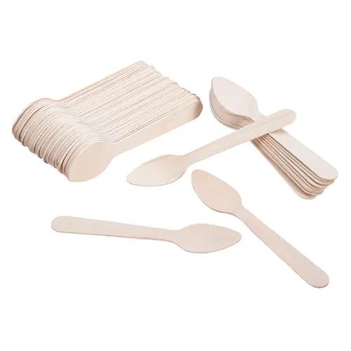 

50 Pcs Wooden Kitchen Utensils Disposable Spoons/Forks/Cutters Dessert Tableware Wedding Party Picnic Kitchen Christmas Supplies