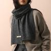 New Korea Styles Wool Knitted Small Scarf Women Winter Warm Scarves Simple Designer Thickened Shawl Soft Pashmina Neck