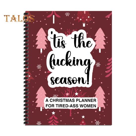 

Рождественский планировщик, блокнот для легкого письма, блокнот для праздничных дел, рождественский органайзер, праздничный трекер задач красный