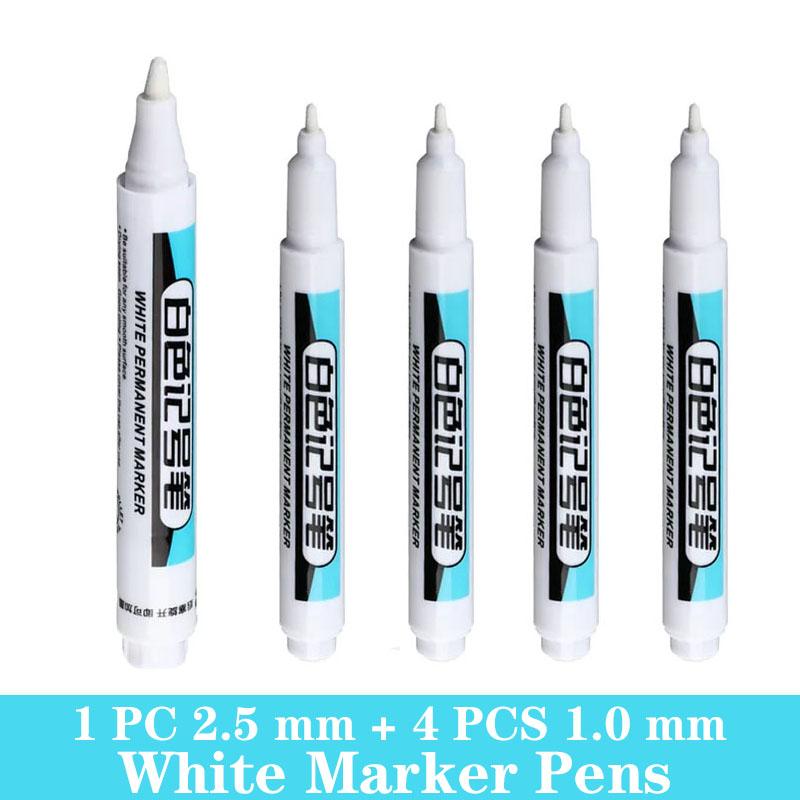 3/5 PCS White Permanent Paint Marker Set for Wood Rock Plastic Leather Glass Stone Metal Canvas Art Supplies Painting Supplies