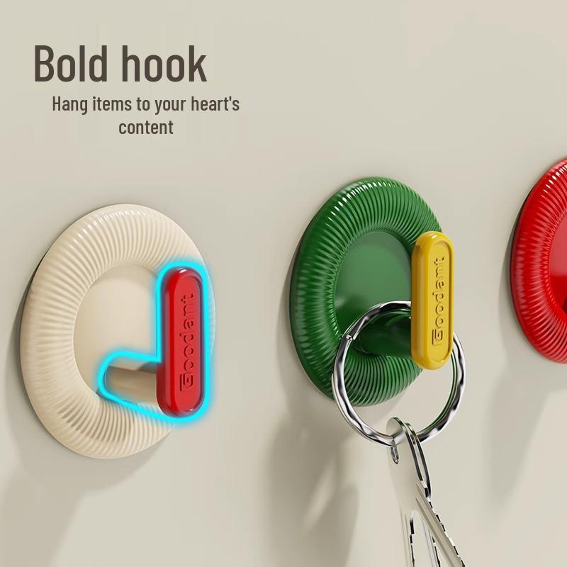 Dopamin Kreativer Klebehaken für Mantel & Hut - Ohne Bohren, Rückstandsfrei, Stark Wandmontiert für Badezimmer & Hinter-Tür-Nutzung