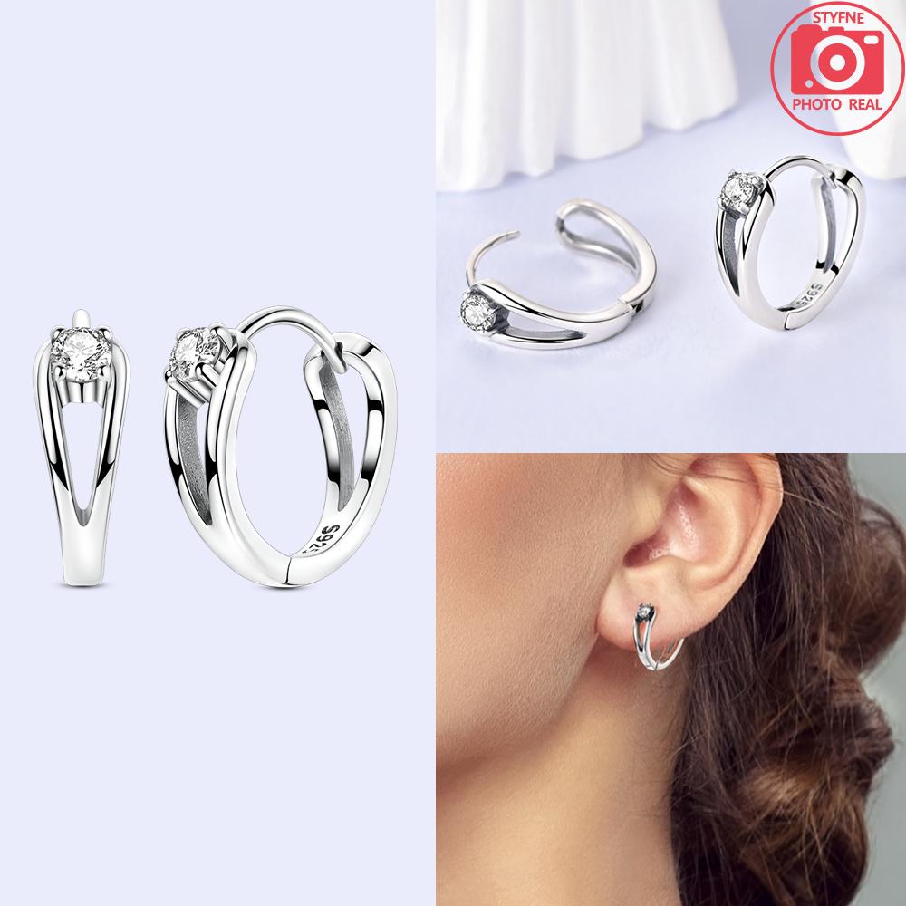 

Simple Hoop Earring 925 Silver Hollowed-out Butterfly Star Stud Earring Fine Women Valentine s Day Gift Jewelry