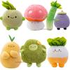 Peluche Kawaii Familia de Verduras Brócoli Brócoli Berenjena Ajo Rábano Patata Apio Calabaza Champiñón Muñeco Relleno Juguetes Niños