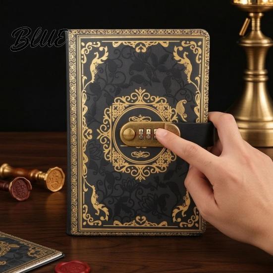 Durable A5 Diary Combination Code Notebook Lock with Password Journal 3 Digit Ink Bleed Resistant Paper for Privacy Thick