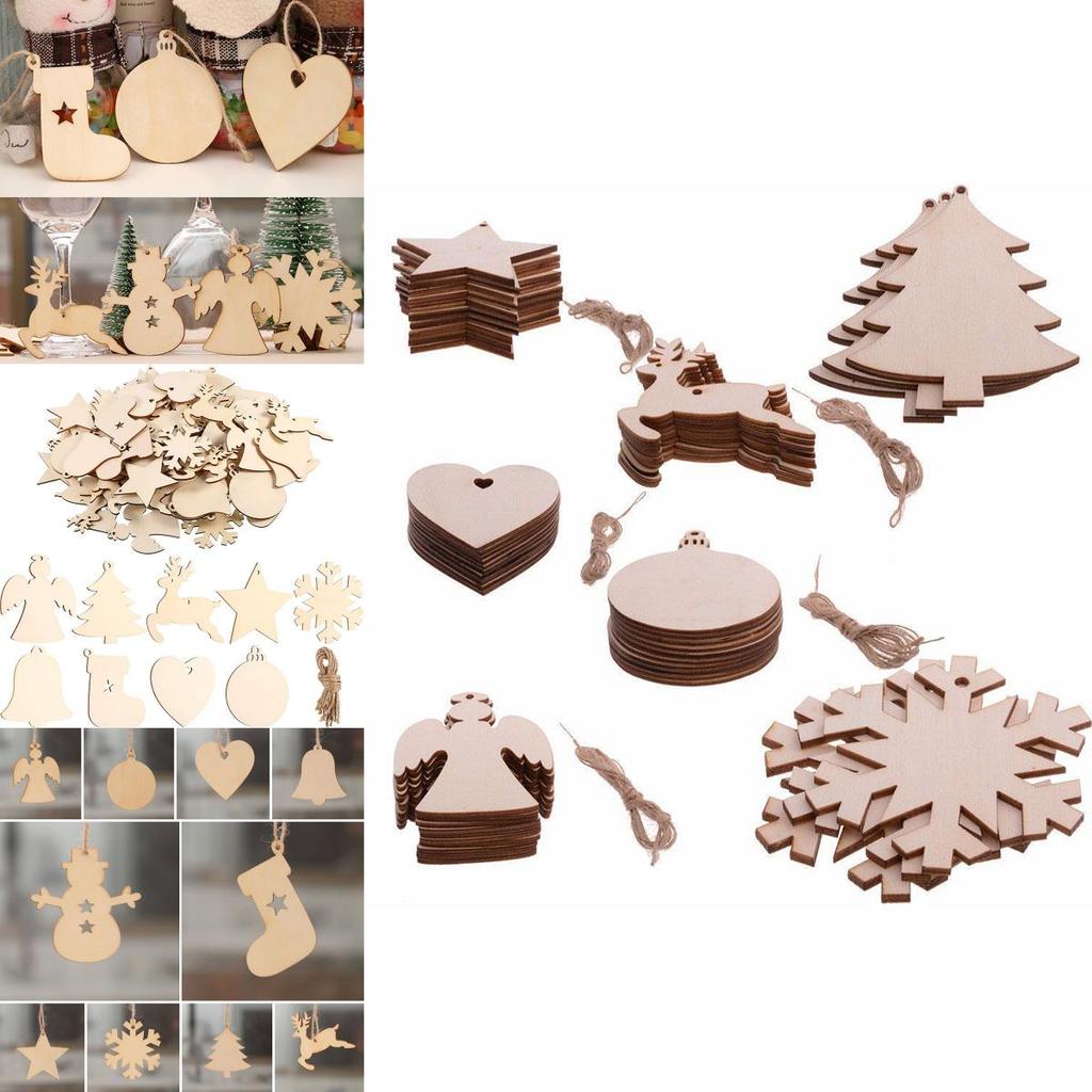 Elegant Christmas Wood Chip Ornaments For Charming Tree And Home Decoration