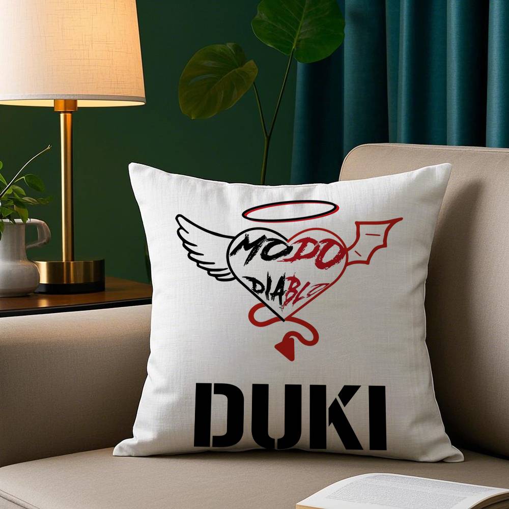 Rapper D-Duki Pillow Case Plush Fabric Soft Pillowcase Double Sided Print Sofa Cushion Cover Throw