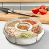 Divided Serving Tray Food Platter For Fruit Refrigerator Organizer Case Veggie Platter With Handle For Travel Party Picnic
