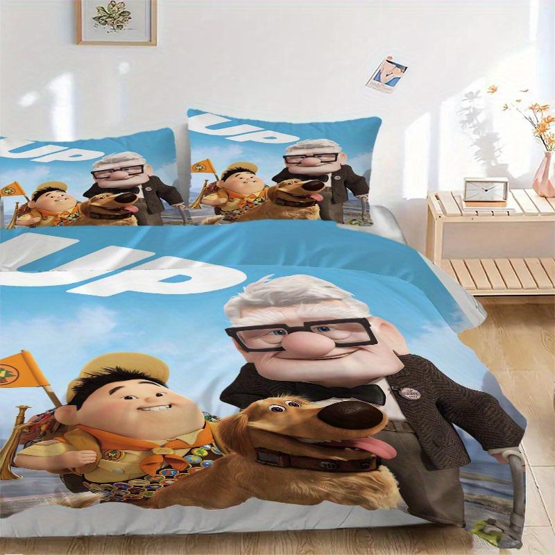 

3pcs Disney Up Pattern Bedding Set Includes Quilt Cover and Pillowcases, Suitable for All Seasons Q039 135x200cm