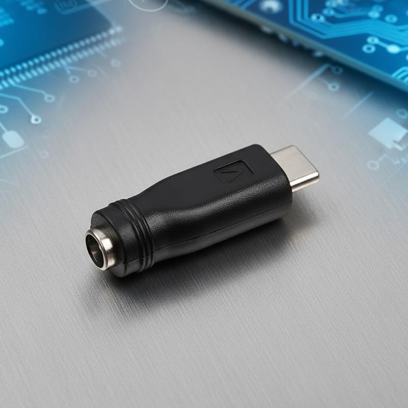 1 sztuka Adapter Interfejsu Mobilnego Konwerter Zasilacza DC Gniazdo Żeńskie 5.5x2.1mm Do Złącza Wtykowego USB Typu C