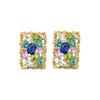 Silver Needle Luxury Rhinestone Water Drop Earrings: Exquisite Retro Style for Women