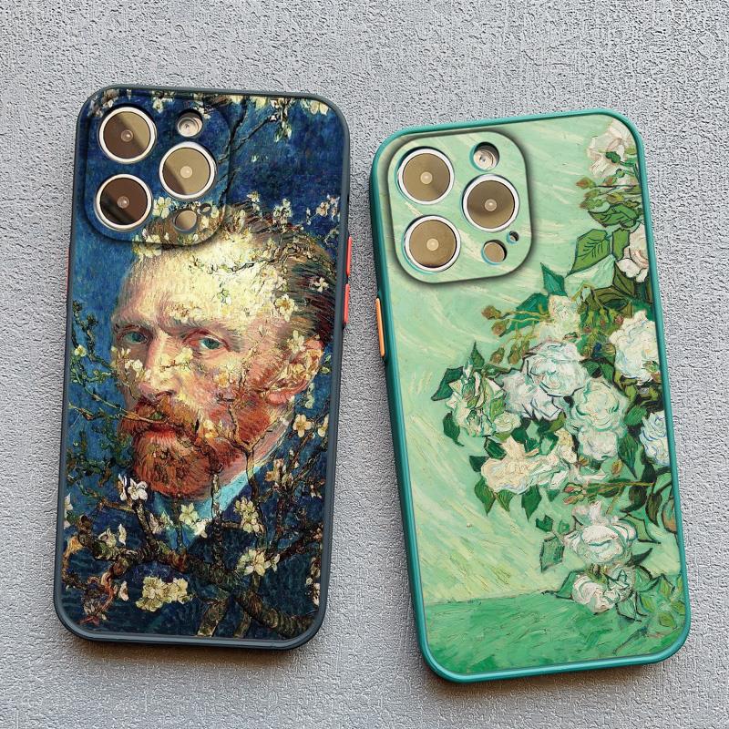 Retro Van Gogh Oil Paint Phone Case For iPhone 17 16 15 11 13 12 14 Pro MAX 15 14 Plus XR XS X Vintage Shockproof Cover Funda