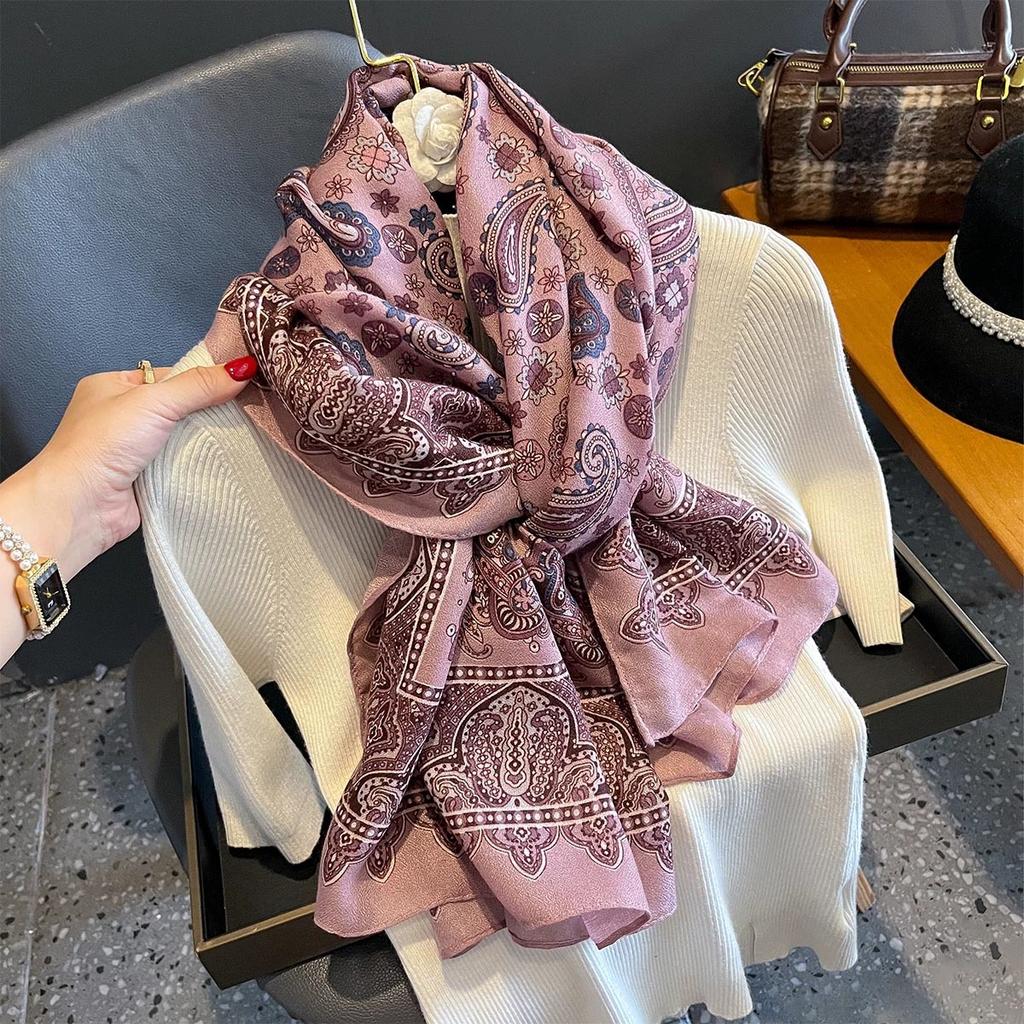 90*180 Elegant Ethnic Large Scarf For Women Chic Cashew Print Beach Towel Neck Scarf And Wraps For Ladies