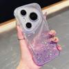 KEYSION Gradient Transparent Glitter Jewelle Phone Case for Huawei Pura 70 80 Pro 70 Ultra Lens Protector Shockproof Back Cover