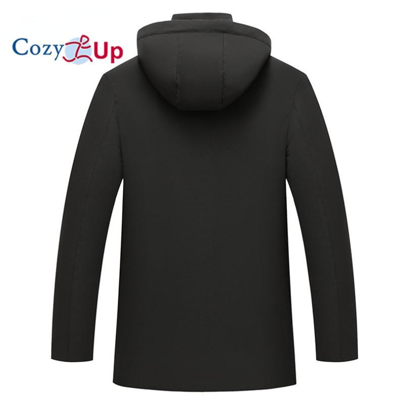 Cozy Up Men's Big and Tall Winter Coat Insulated Military Parka Jacket Waterproof Fleece Lined Thickened Detachable Hood