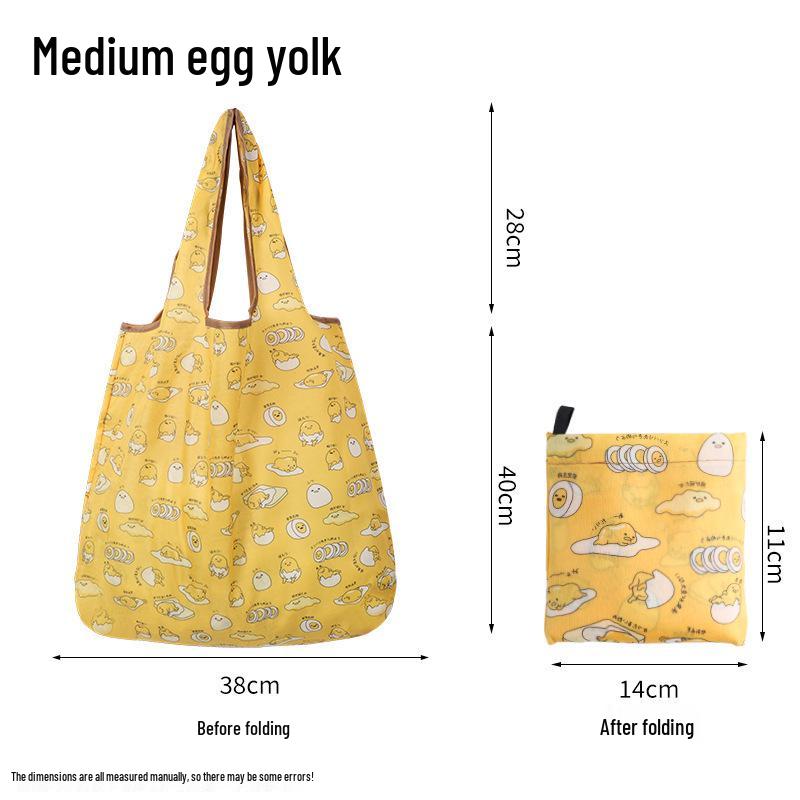 Free Shipping: Cute Cartoon Foldable Eco-Friendly Shopping Tote Bag with Large Capacity