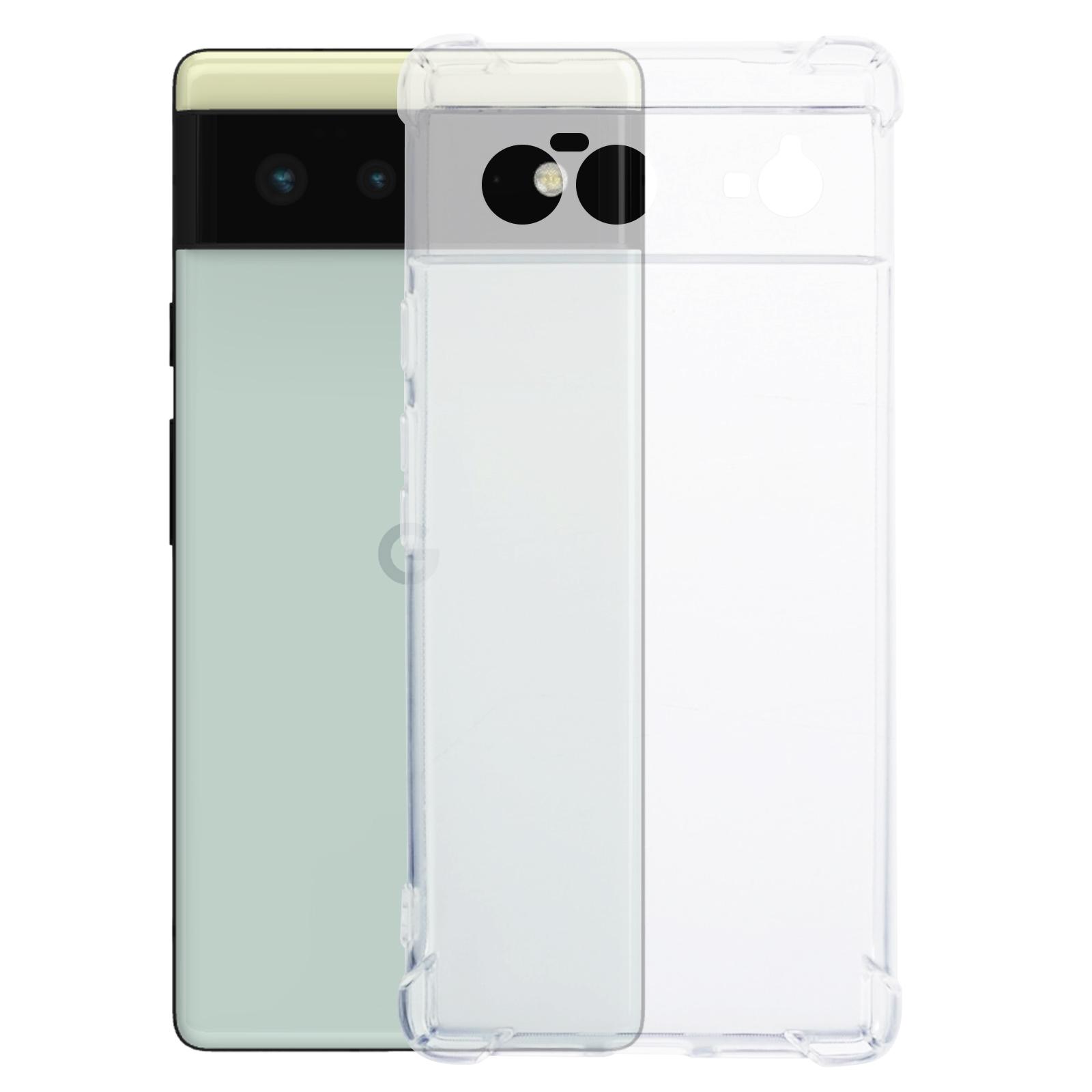 

For Google Pixel 6 Case Transparent TPU Thickened Four Corner Phone Cover A