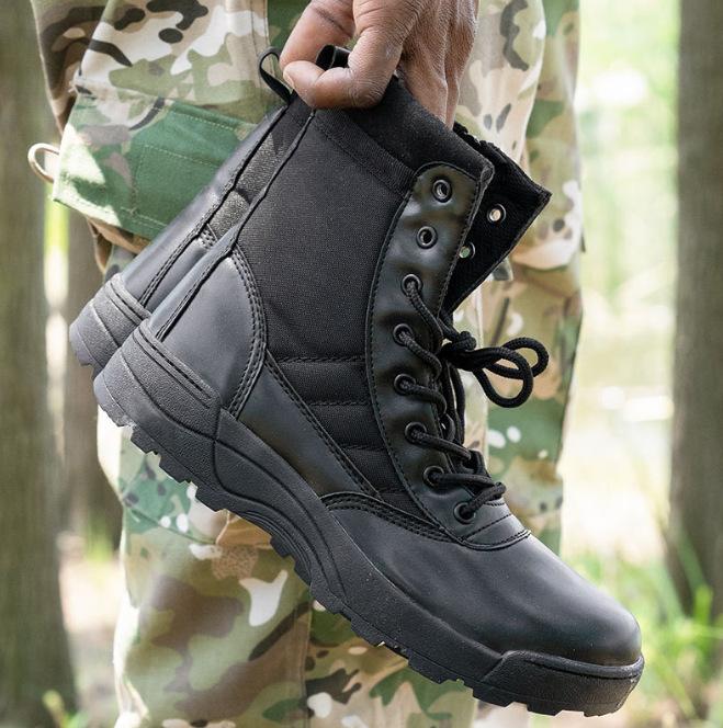 Fashion Men's Boots Combat Mens Ankle Boot Tactical Big Size 36-46 Boot Male Shoes Work Safety Shoes Men Motocycle Boots