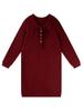 Ai Yuan 2025 Winter Plus Size Women's Loose POLO Collar Lace-up Knit Dress F716