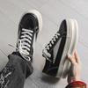 Fashion Outdoor Ricks Black Canvas Low Top Men Shoes Lace Up Women Sneaker Fashion Casual Owens Design Outdoor Walking Invisible Elevati