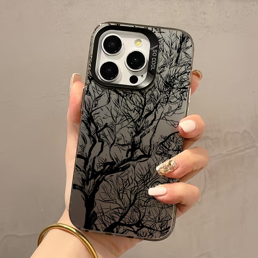 Branch Fork Design Pattern Phone Case Suitable for iPhone 17 16 15 14 13 12 11 Pro/Max/Plus Anti Drop and Shockproof Back Cover