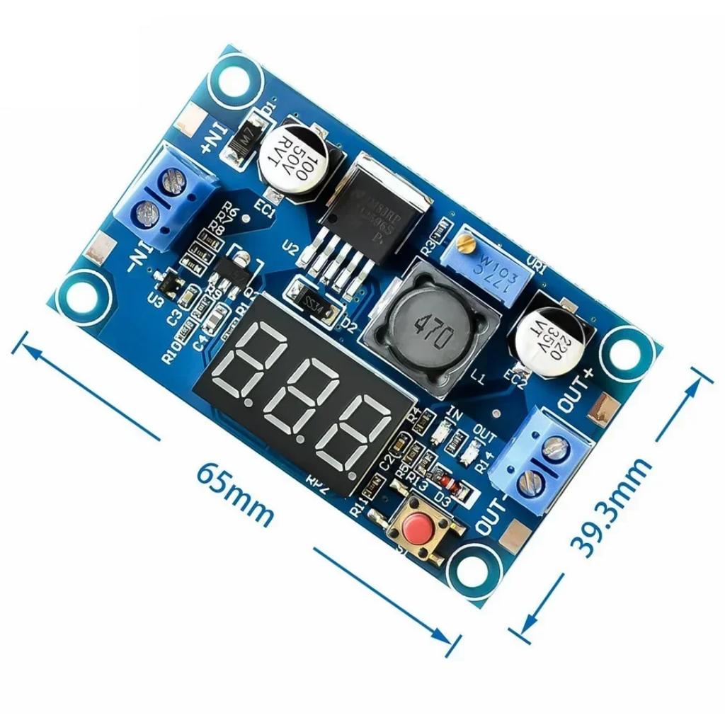 LM2596 DC DC Step Down Converter Voltage Regulator LED Display Voltmeter 4.0~40 to 1.3-37V Buck Adapter Adjustable Power Supply