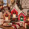 Reusable Seasonal Gift Containers Christmas House Shaped Candy Boxes with Handles, Festive Cottage Winter Holiday Packages Treat for Cookies