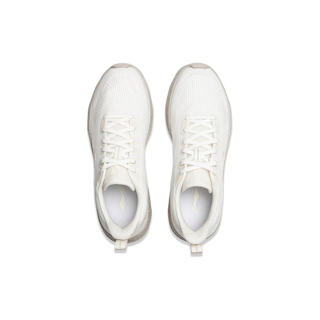 Li Ning Cloud Motion Cushioning Slip Resistant Breathable Reflective Low Top Casual Running Shoes Men's Ecru ARSU023-1