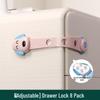 Children's Adjustable Safety Lock for Drawers, Cabinets, and Refrigerators - Anti-Pinch, Transparent, Baby-Proof Latch.