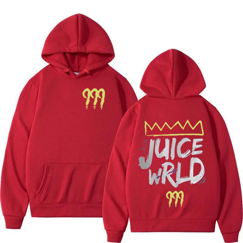 

Juice Wrld 999 Hoodie - Unisex Hip Hop Style L червоний