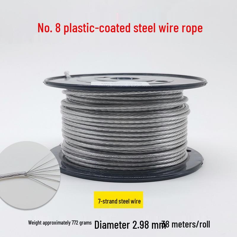 Uncoated Steel Wire Rope 1.2-2.5mm - Safety, Decorative Pull Cord for Hanging, Tags, Clothesline, and Lights