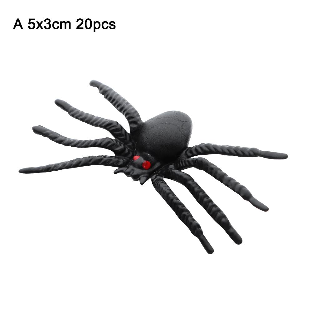 20Pcs/Pack Small 5Pcs/Pack Big Plastic Fake Spider Prank Toys Home Handmade DIY Crafts Halloween Decor Spiders Party Supplies