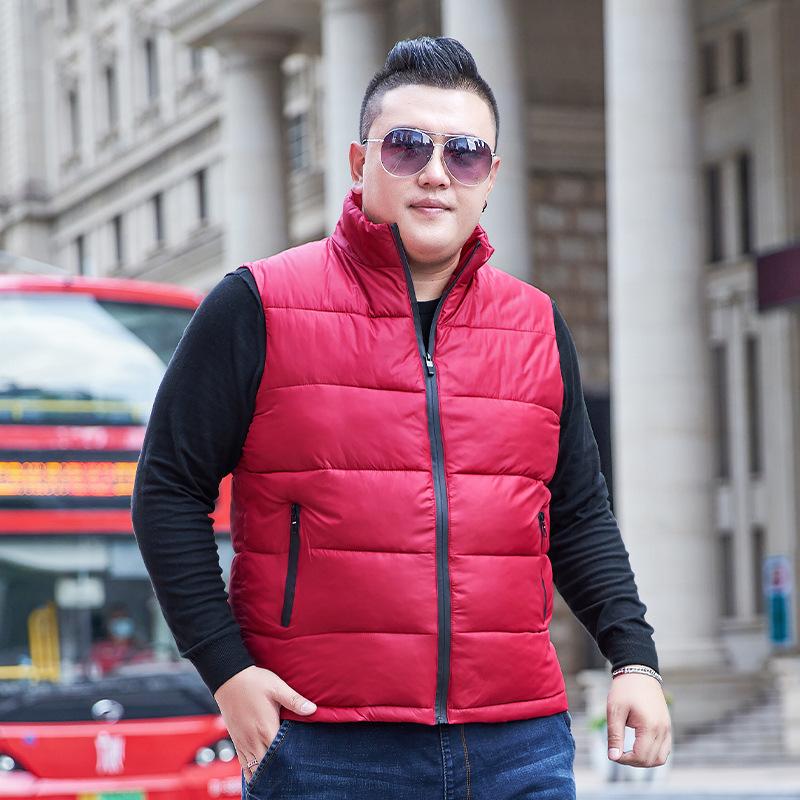 Pánská podzimní a zimní péřová bavlněná vesta zesílená velká ramena Mládež Chléb Oblečení Sportovní vesty L-8XL