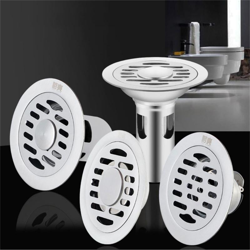 Quick Drain Stainless Steel Floor Strainer Odor Resistant Drain Cover Floor Drainer Strainer for Kitchen & Bathroom