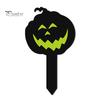 Festive Halloween Holiday Decor Pumpkin Yard Sign with Stake, Glow In The Dark Reusable Garden Spooky Silhouette Stake for Outside Patio Lawn Stakes