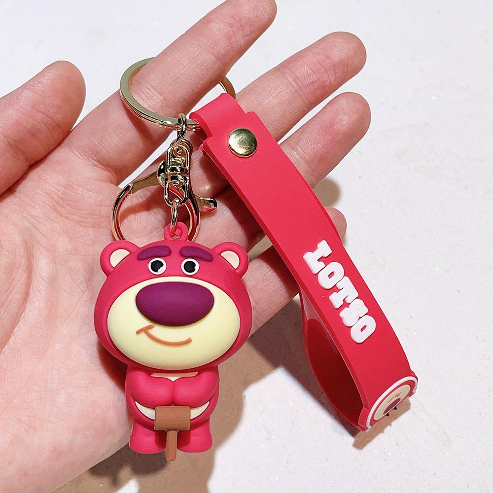 Disney Minnie Mouse Heart Pendant Keychain Mickey Mouse Heart Valentines Day Gift Travel Backpack Accessory Charm