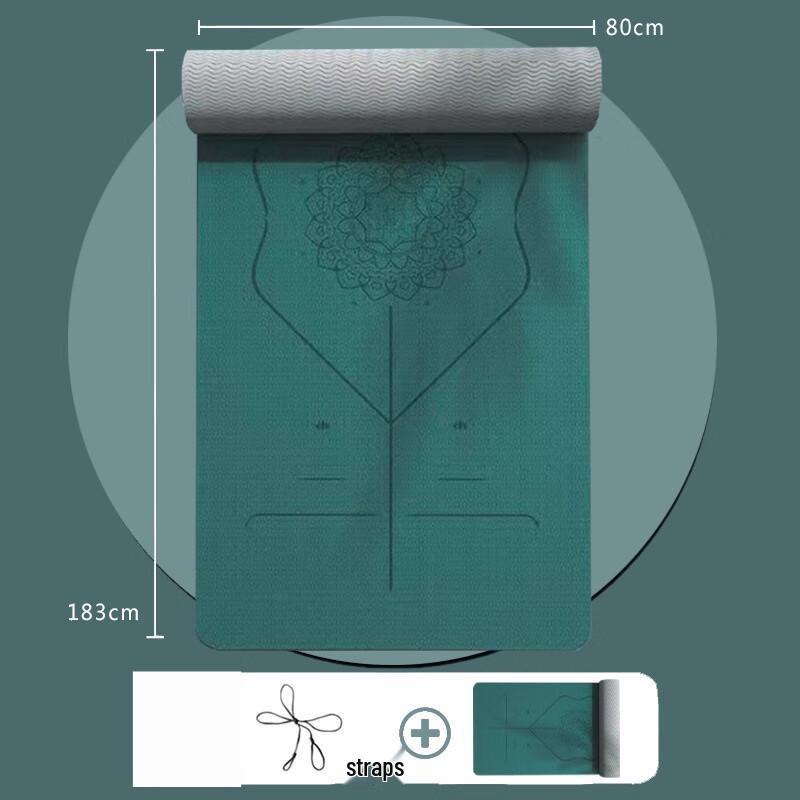 Canchi TPE Yoga Mat with Alignment Lines