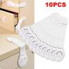 10PCS Durable Child Safety Cabinet Lock White Baby Safety Locks Kids Safety Door Lock  Cupboard