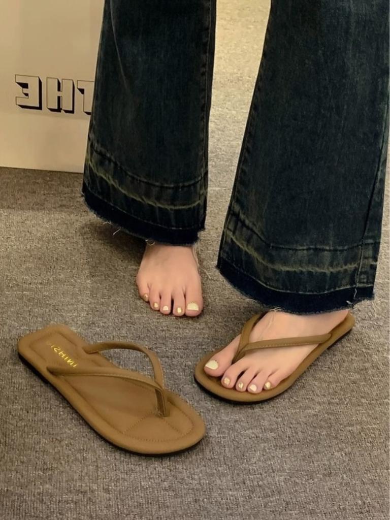 Mode Damen Hausschuhe für Strand Draußen Weiche Flip Flops Schuhe für Damen Flache Sandalen Aktion Elegant und Modisch Originale Pantoletten