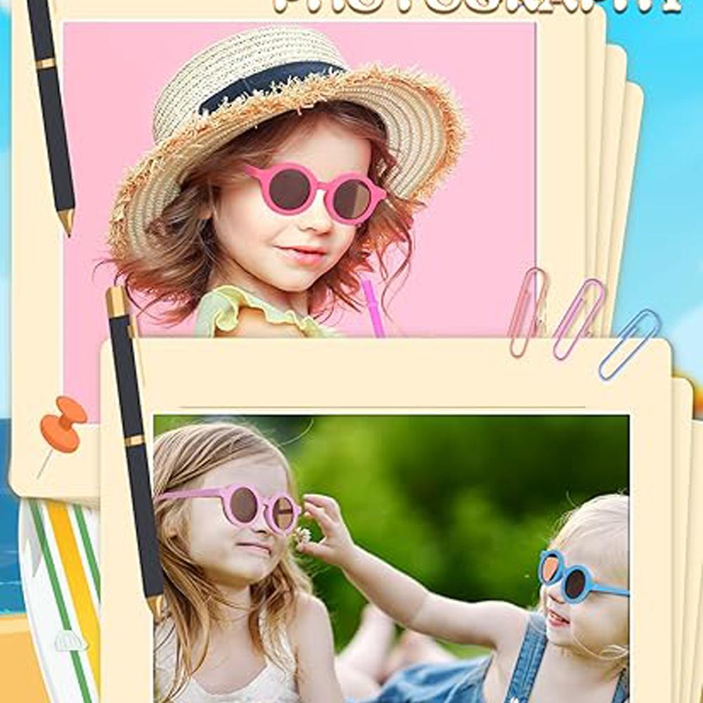 Kids Children's Sunglasses Inset Style Round Frame 1-7 Year Old Baby Sunglasses Sun Shading Sun Protection  Eyewear Accessories