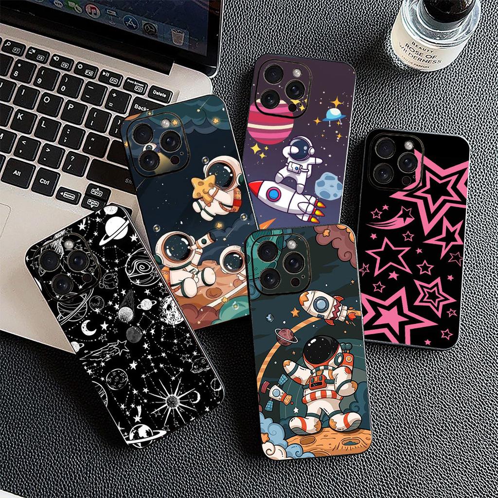 Moon Astronaut Universe Galaxy Stars Phone Case for Motorola Moto G86 G57 E14 E15 G14 G34 G67 G84 G24 A54 G15 Power E22 Cover