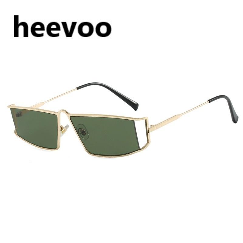 Punk Y2k Square Sunglasses Women Men Brand High-end Hollowed-out Metal Frame Trendy Sun Glasses UV400
