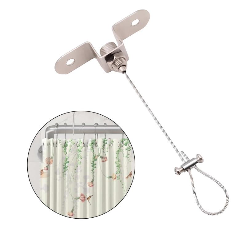 4Pcs Adjustable Shower Rod Ceiling Mount Support Prevents Dropping with Rustproof Stainless Steel Designs