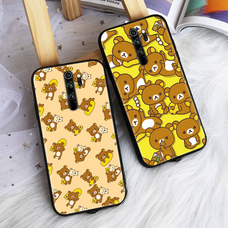 

Чехол для iPhone 15 14 12 Xiaomi Redmi Note 13C VIVO Y20 Samsung S24 FE Realme C21y OPPO A76 милый Rilakkuma