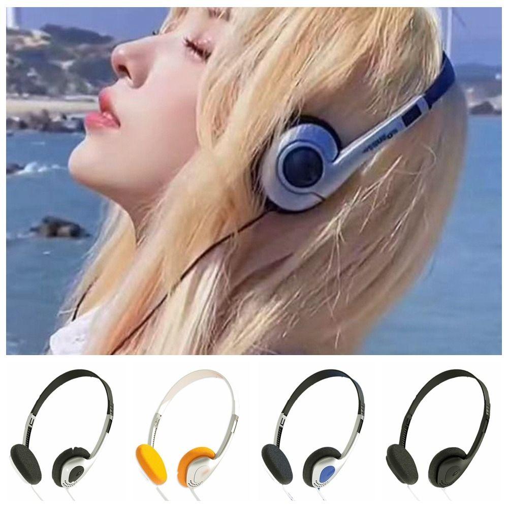 Overhead Earbuds Y2k Personality Retro Headset Retro Nostalgic Headse  Computer MP3 Player