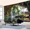2D Natural Arch Waterfall Tapestry Forest Lake Backdrop Cloth for Living Room