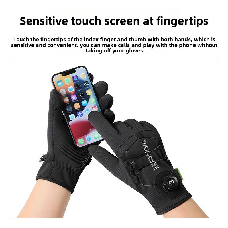 Winter Cycling Gloves Anti-Slip Touch Screen Thermal Cold-Proof Outdoor Sports Running Ski Warm Mtb Gloves